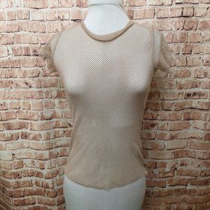 La Petite Francaise Open Mesh Short Sleeve Top